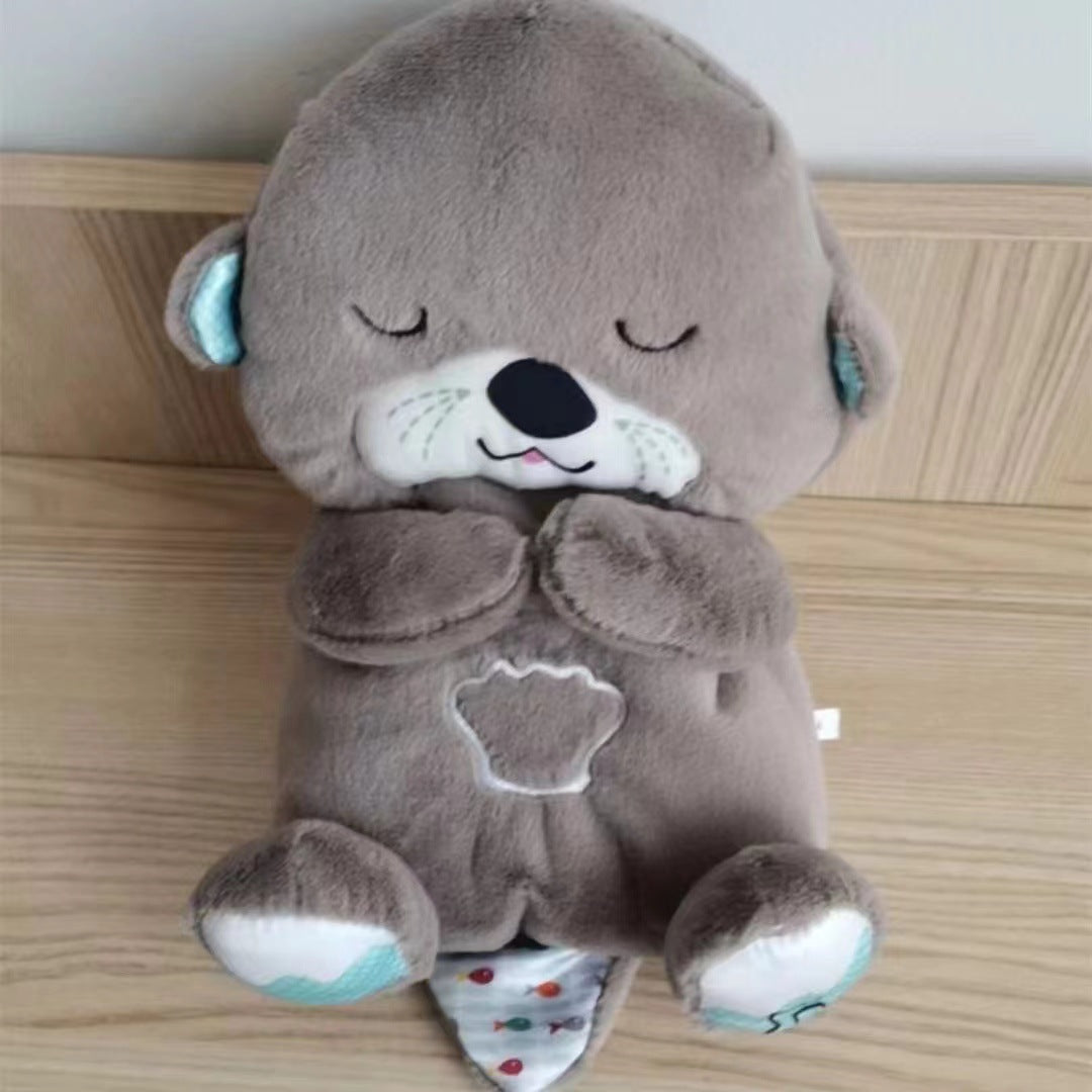 Baby soothing dolls Sleep toys breathe Baby otter breathe bear Baby toys music early education
