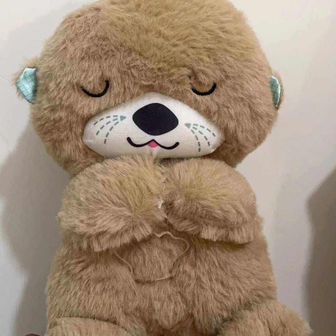 Baby soothing dolls Sleep toys breathe Baby otter breathe bear Baby toys music early education