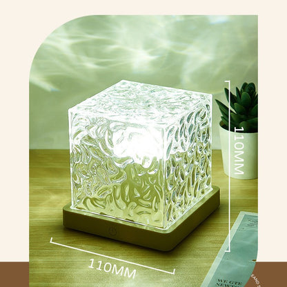Rotating ripple nightlight Bedside flame ambiance lamp Romantic projection lamp Ripple lamp