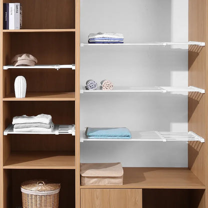 Closet layer partition Perforation-free retractable shelf Closet kitchen bathroom shelf Dormitory storage