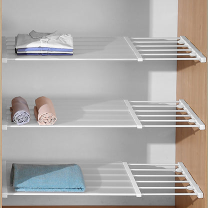Closet layer partition Perforation-free retractable shelf Closet kitchen bathroom shelf Dormitory storage