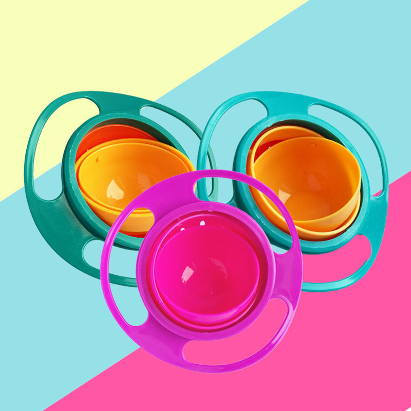 Saucer Bowl Balance bowl 360 degree rotation without spilling bowl Baby Bowl Children's bowl Fun gyro bowl