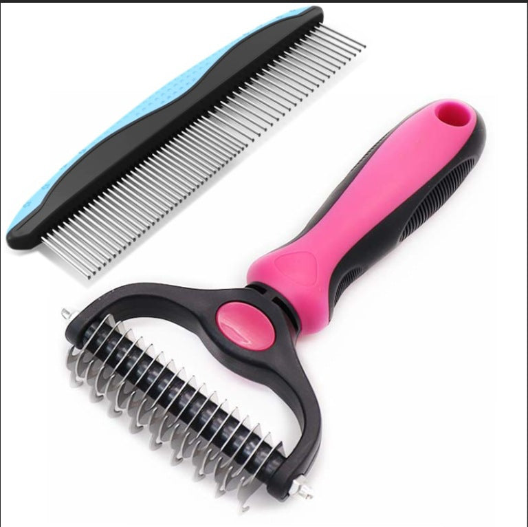 Pet knotting comb Dog hair comb Double-sided brush to remove floating hair detangler Cat comb hair removal comb