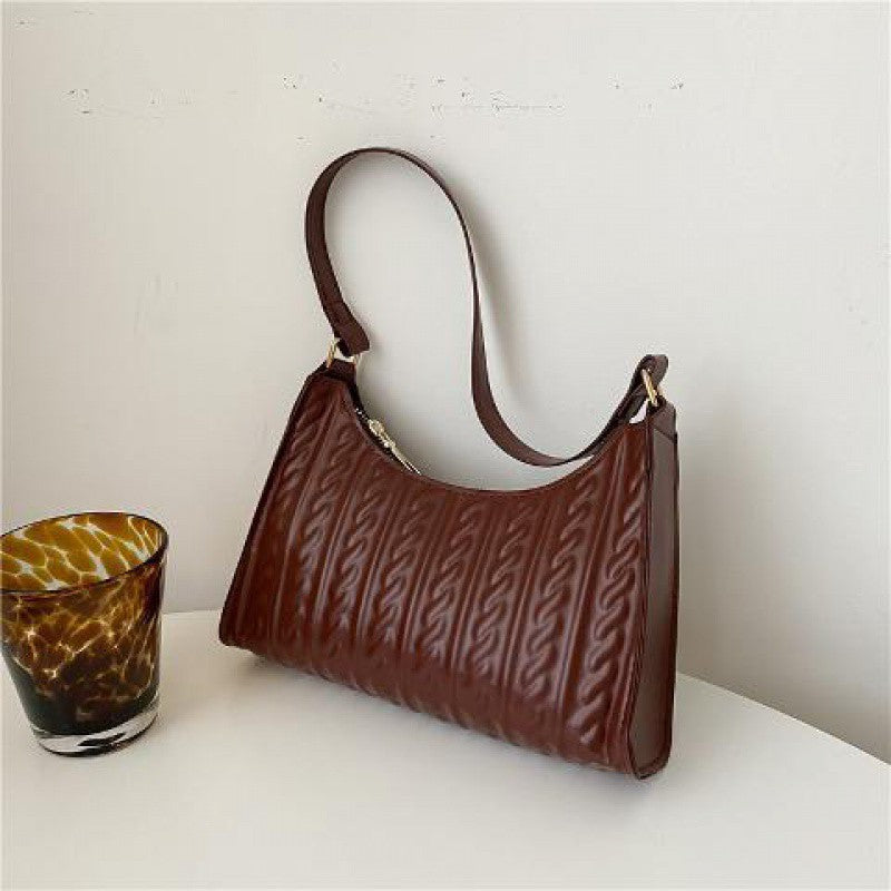 Summer tide texture armpit baguette bag female bag new style all all design hand bill of lading shoulder bag female