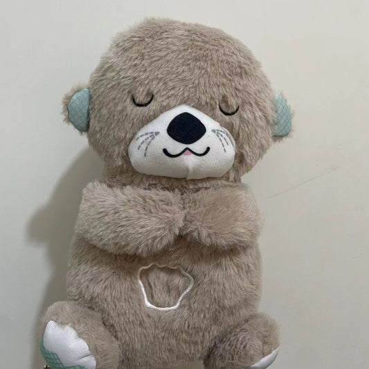 Baby soothing dolls Sleep toys breathe Baby otter breathe bear Baby toys music early education