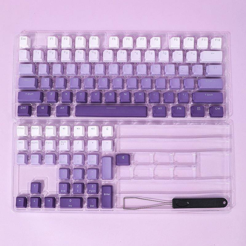 Scented key cap gradient light tranission side engraved 7580 radio racing machine wireless keyboard
