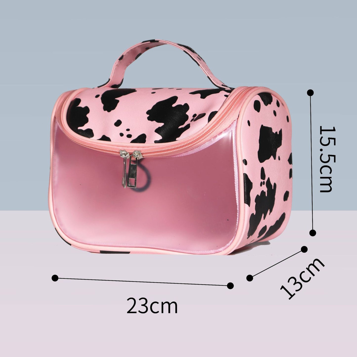 Cow print anti-makeup bag Large capacity portable toiletries bag Portable travel bag Toiletries storage bag