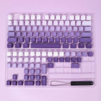 Scented key cap gradient light tranission side engraved 7580 radio racing machine wireless keyboard