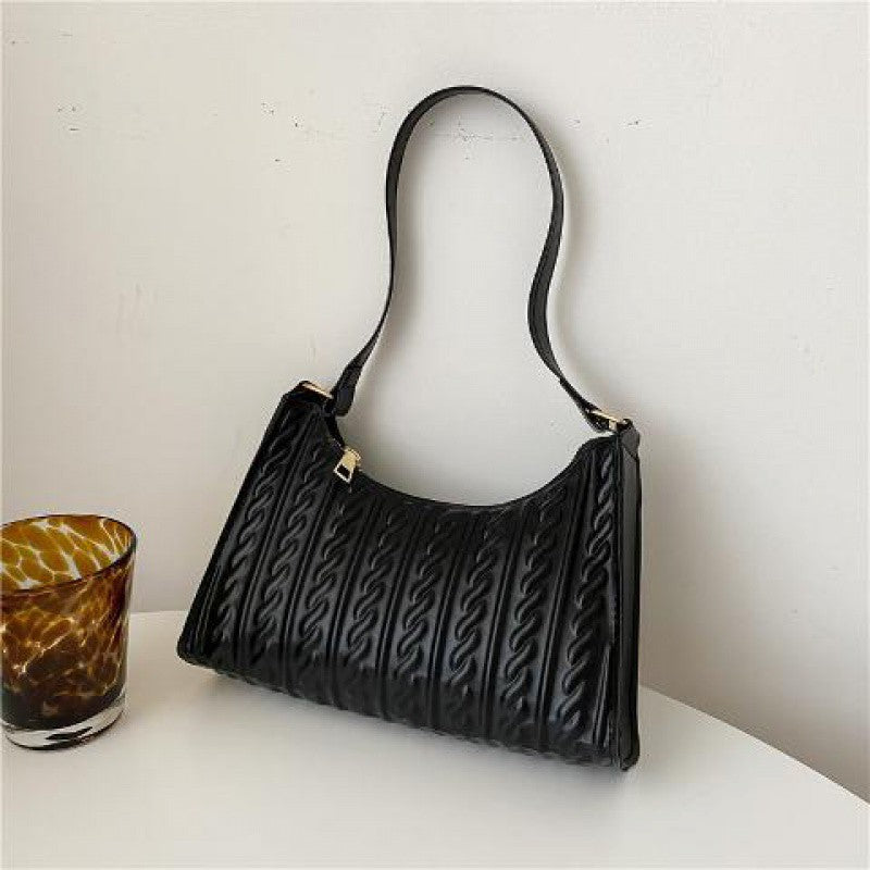 Summer tide texture armpit baguette bag female bag new style all all design hand bill of lading shoulder bag female