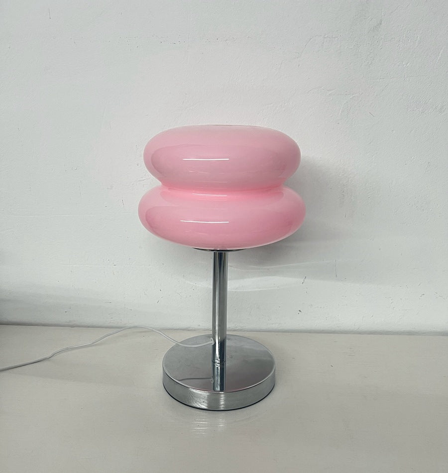 Thick bottom creative bedroom headboard living room decorative lamp Yama atmosphere egg tart glass light Bauhaus light night light