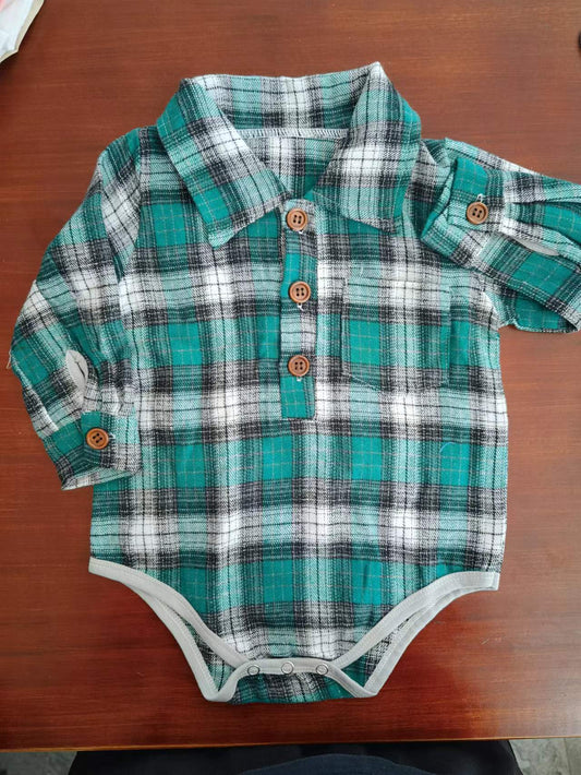 Plaid Baby Romper™ 👶