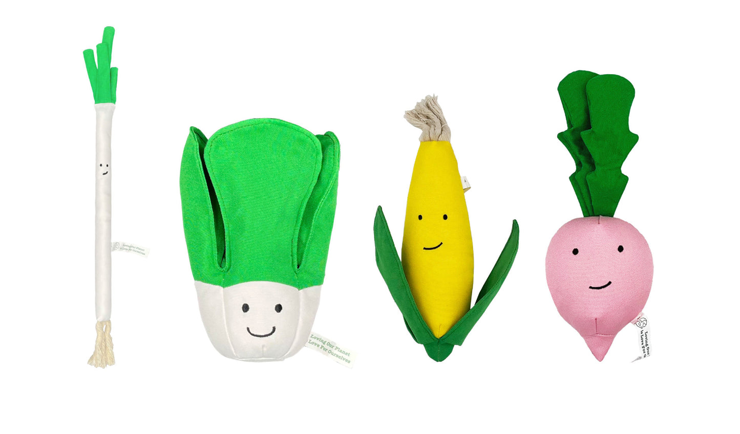Dog toys Bite resistant sound relief vegetables series green onion cabbage corn radish large small dog puppet toys