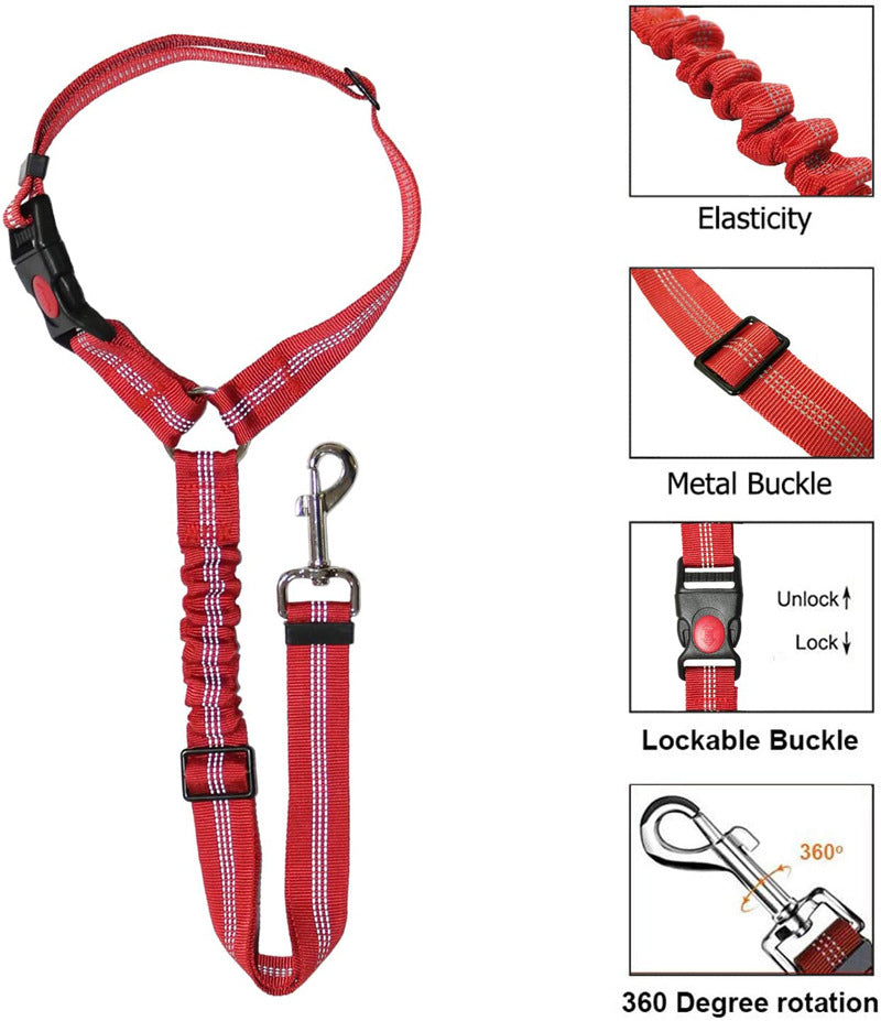 Pet car safety belt rope