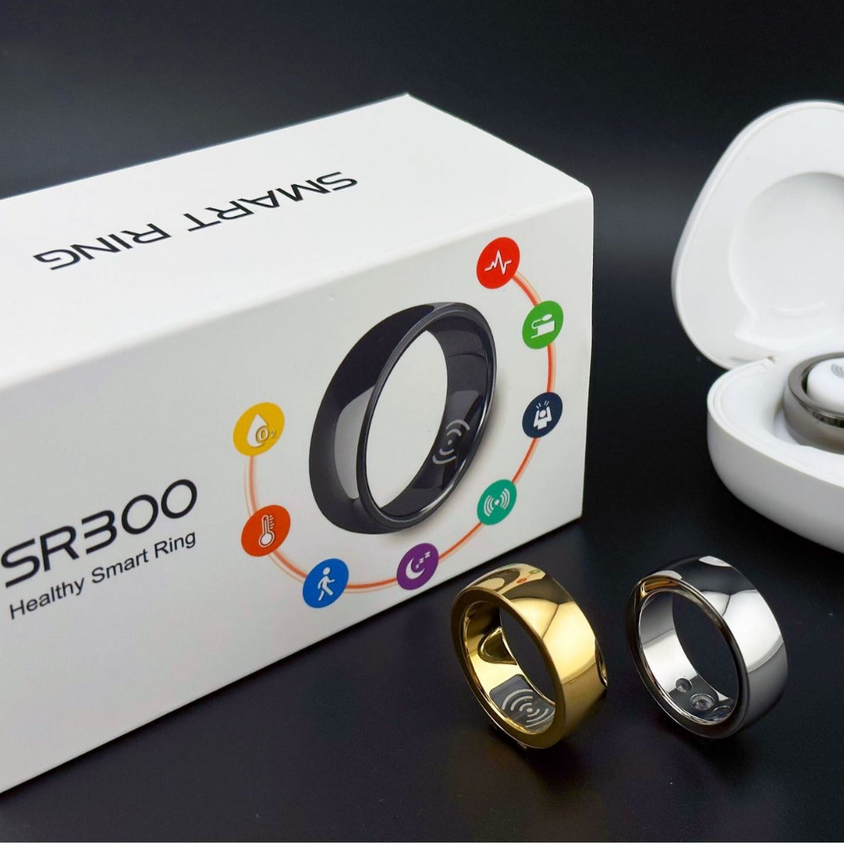 SR300 Men art Ring Heart Rate Blood Pressure Blood Oxygen Temperature Sleep Monitor Health Fitness Women art Rings  New