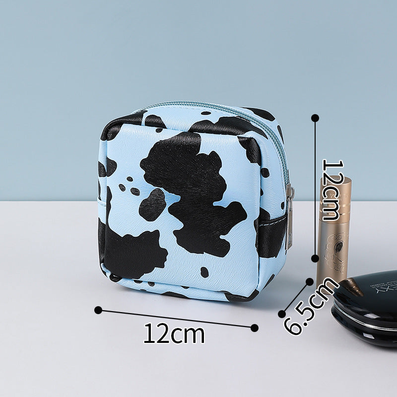 Cow print anti-makeup bag Large capacity portable toiletries bag Portable travel bag Toiletries storage bag
