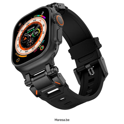 Metal and Rubber Apple Watch band