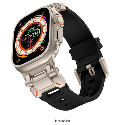 Metal and Rubber Apple Watch band