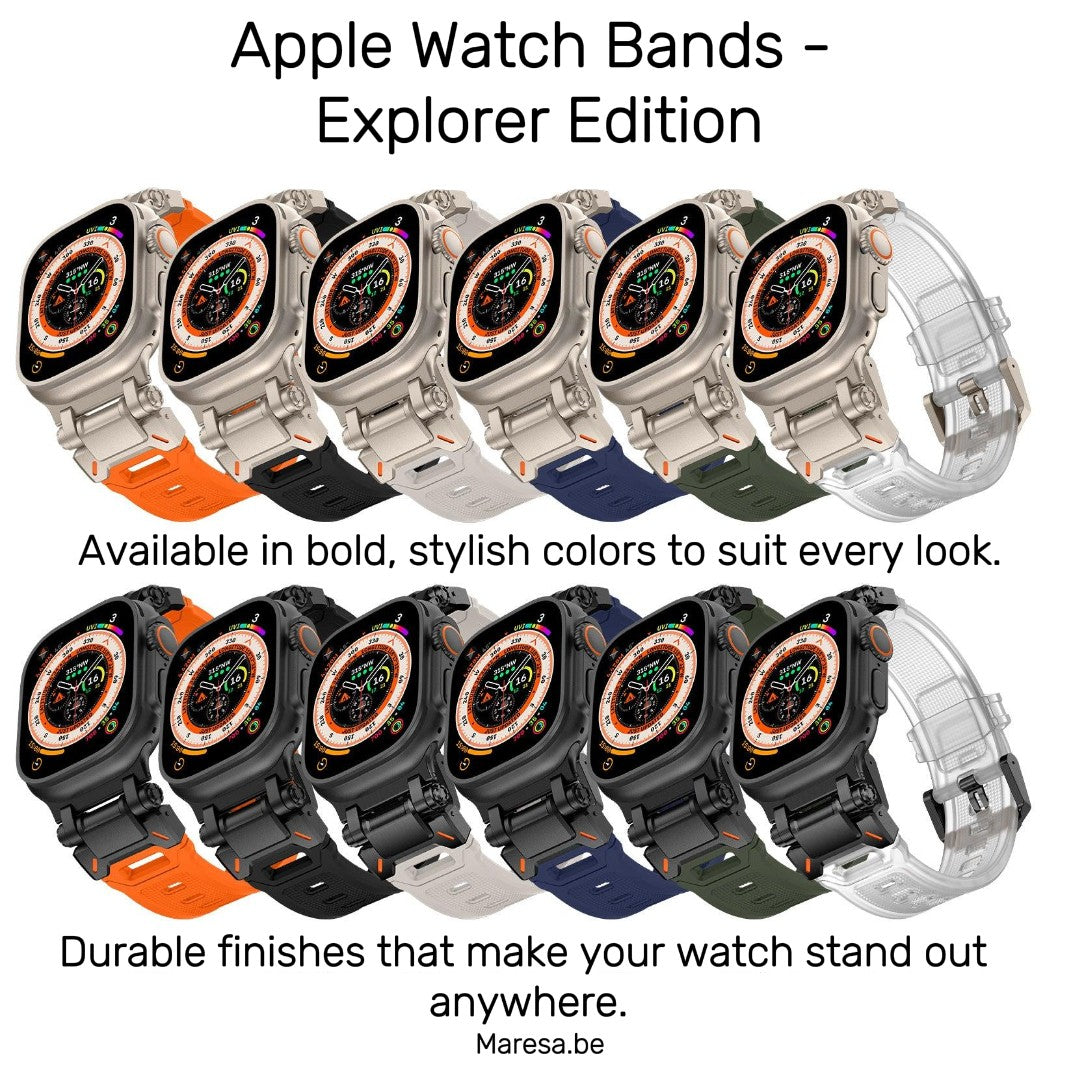 Metal and Rubber Apple Watch band