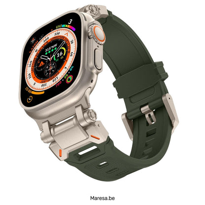 Metal and Rubber Apple Watch band