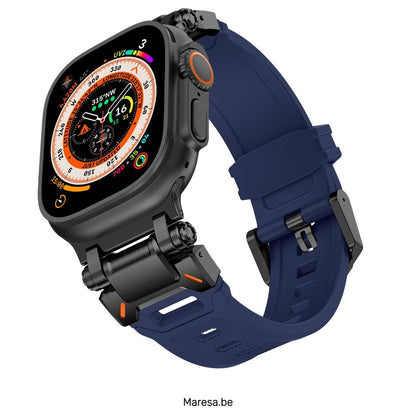 Metal and Rubber Apple Watch band