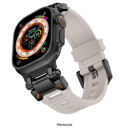 Metal and Rubber Apple Watch band