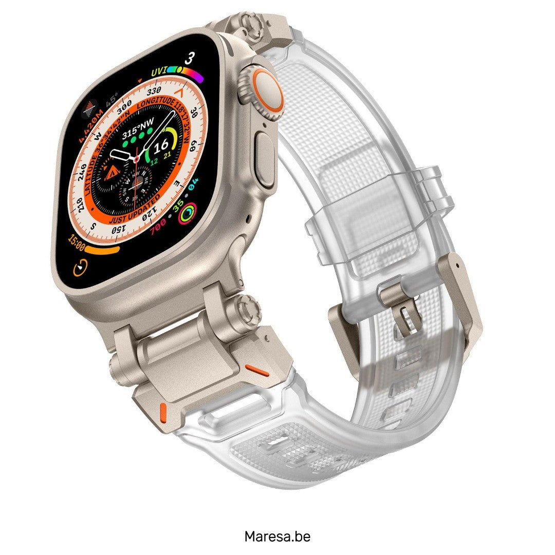 Metal and Rubber Apple Watch band