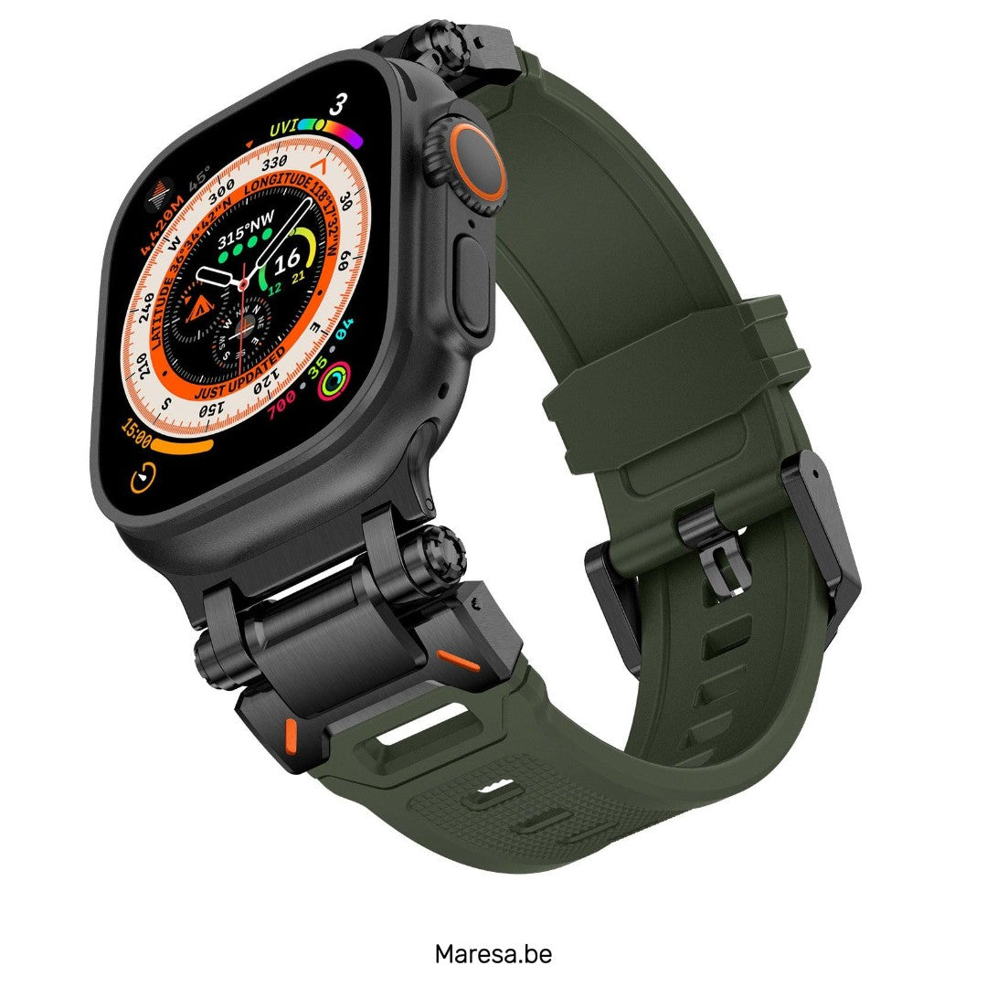 Metal and Rubber Apple Watch band