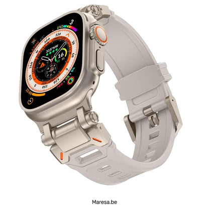 Metal and Rubber Apple Watch band