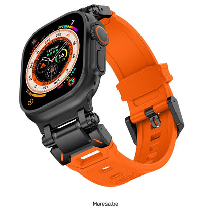 Metal and Rubber Apple Watch band