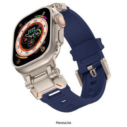 Metal and Rubber Apple Watch band