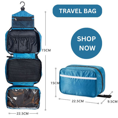 Travel collapsible dry and wet separation toiletry bag Men's makeup storage bag Makeup bag