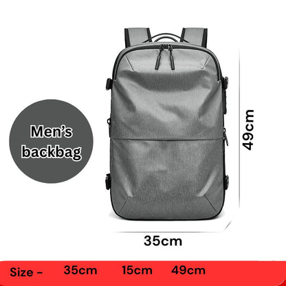Vacuum compression backpack Men's expansion backpack Dry wet separation anti-theft computer backpack short trip luggage