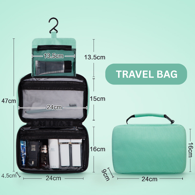 Travel collapsible dry and wet separation toiletry bag Men's makeup storage bag Makeup bag