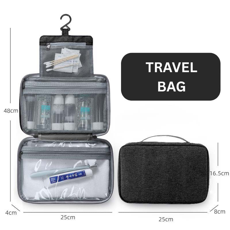 Travel collapsible dry and wet separation toiletry bag Men's makeup storage bag Makeup bag