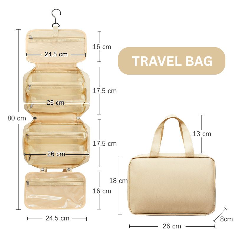 Travel collapsible dry and wet separation toiletry bag Men's makeup storage bag Makeup bag