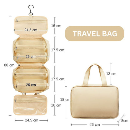 Travel collapsible dry and wet separation toiletry bag Men's makeup storage bag Makeup bag