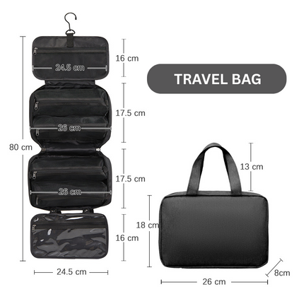 Travel collapsible dry and wet separation toiletry bag Men's makeup storage bag Makeup bag