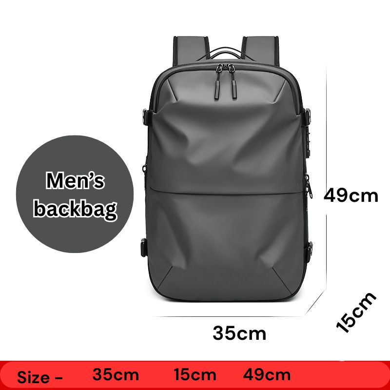 Vacuum compression backpack Men's expansion backpack Dry wet separation anti-theft computer backpack short trip luggage