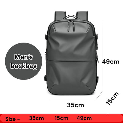 Vacuum compression backpack Men's expansion backpack Dry wet separation anti-theft computer backpack short trip luggage