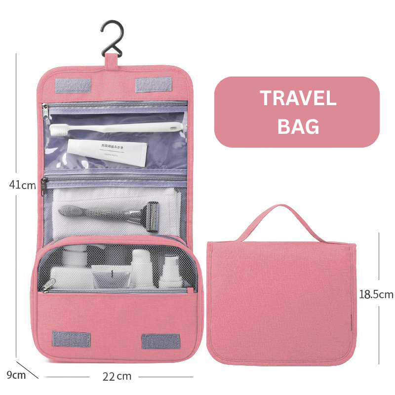 Travel collapsible dry and wet separation toiletry bag Men's makeup storage bag Makeup bag