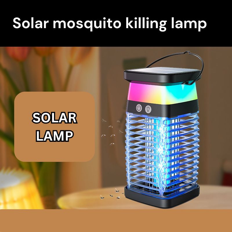 New solar mosquito killing lamp outdoor uv violet electric shock mosquito killing lamp restaurant courtyard mosquito repellent
