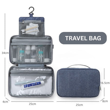 Travel collapsible dry and wet separation toiletry bag Men's makeup storage bag Makeup bag