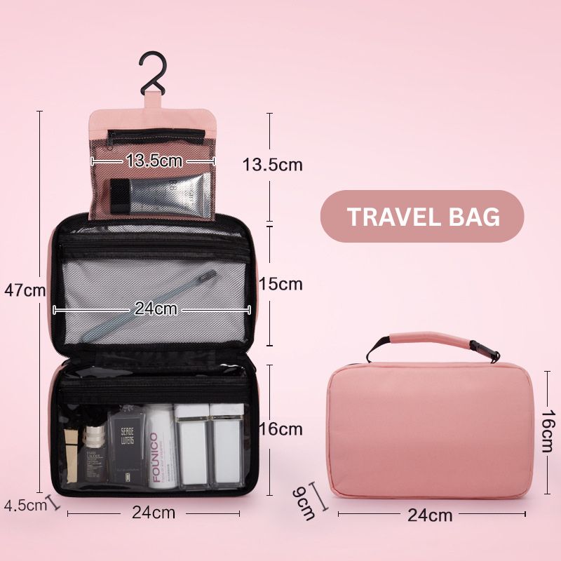 Travel collapsible dry and wet separation toiletry bag Men's makeup storage bag Makeup bag