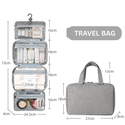 Travel collapsible dry and wet separation toiletry bag Men's makeup storage bag Makeup bag
