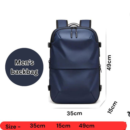 Vacuum compression backpack Men's expansion backpack Dry wet separation anti-theft computer backpack short trip luggage