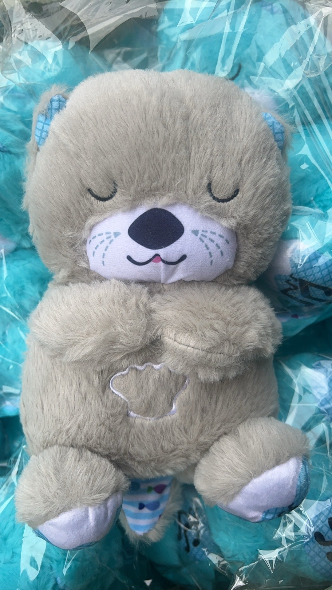 Baby soothing dolls Sleep toys breathe Baby otter breathe bear Baby toys music early education