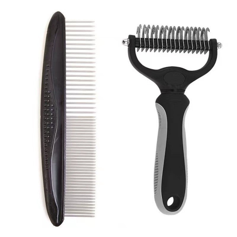 Pet knotting comb Dog hair comb Double-sided brush to remove floating hair detangler Cat comb hair removal comb