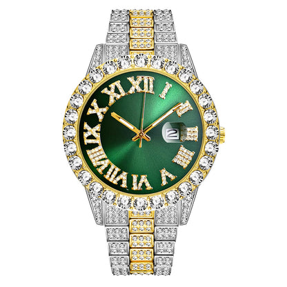 Steel Band Calendar Quartz Watch