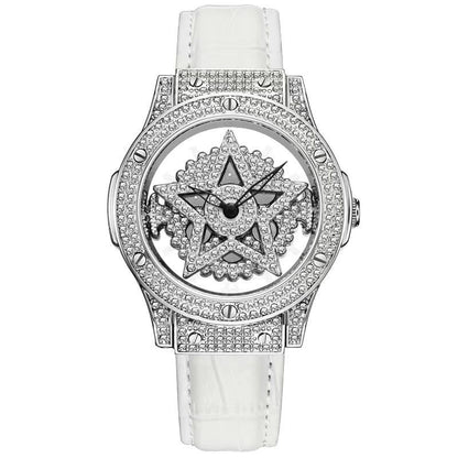 Full diamond light luxury snowflake hollowed out watch