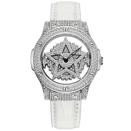 Full diamond light luxury snowflake hollowed out watch